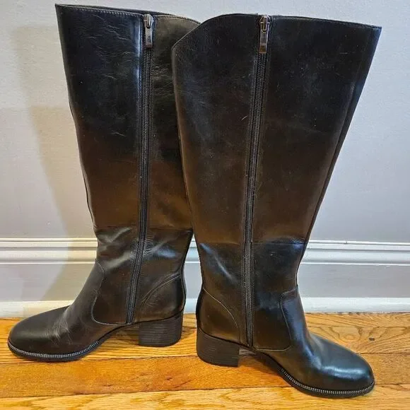 Black Franco Sarto Tall Standard Calf Boots - Picture 4 of 9